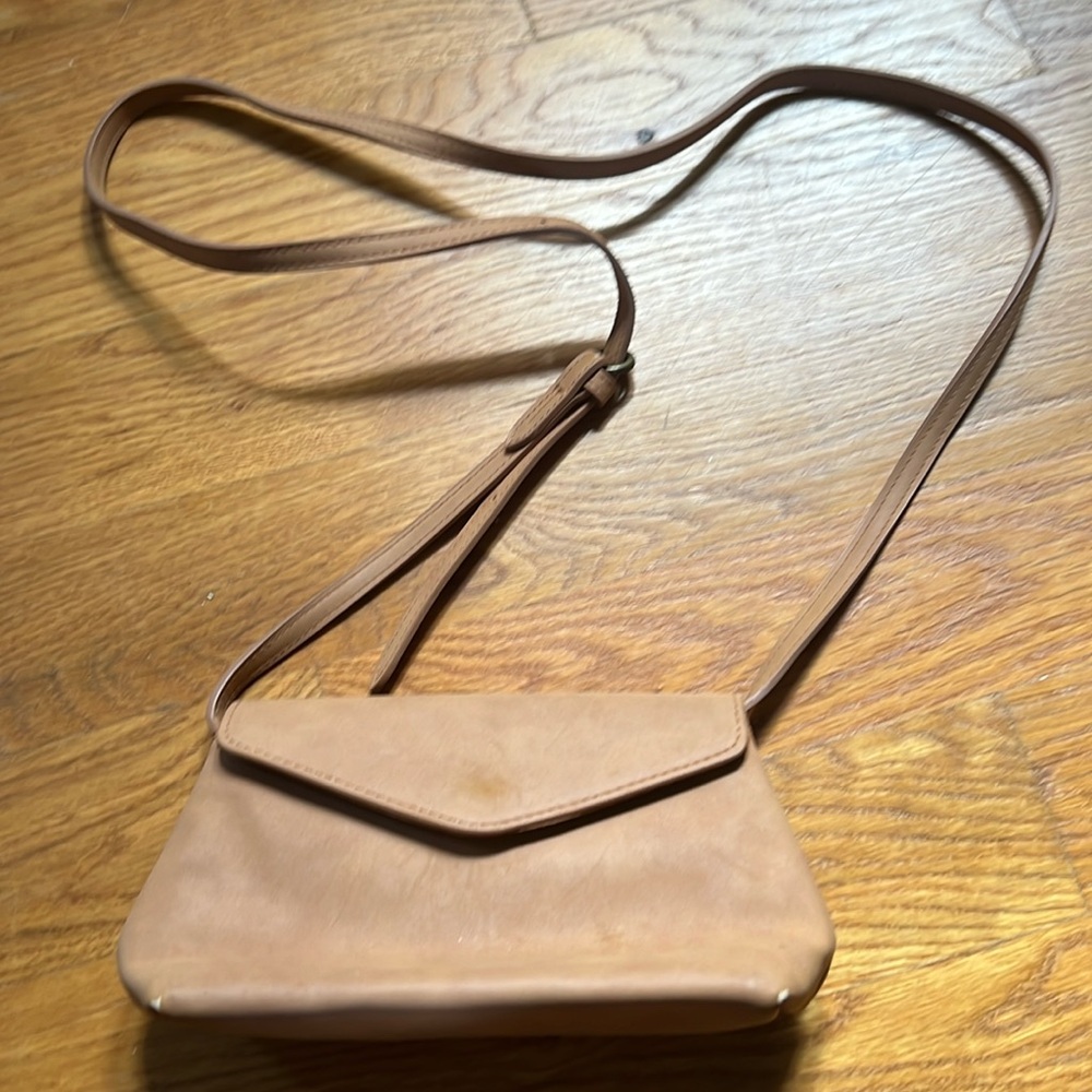 Beige Crossbody Purse - Adjustable Strap